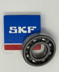 Bearing with SKF packaging on a gray background